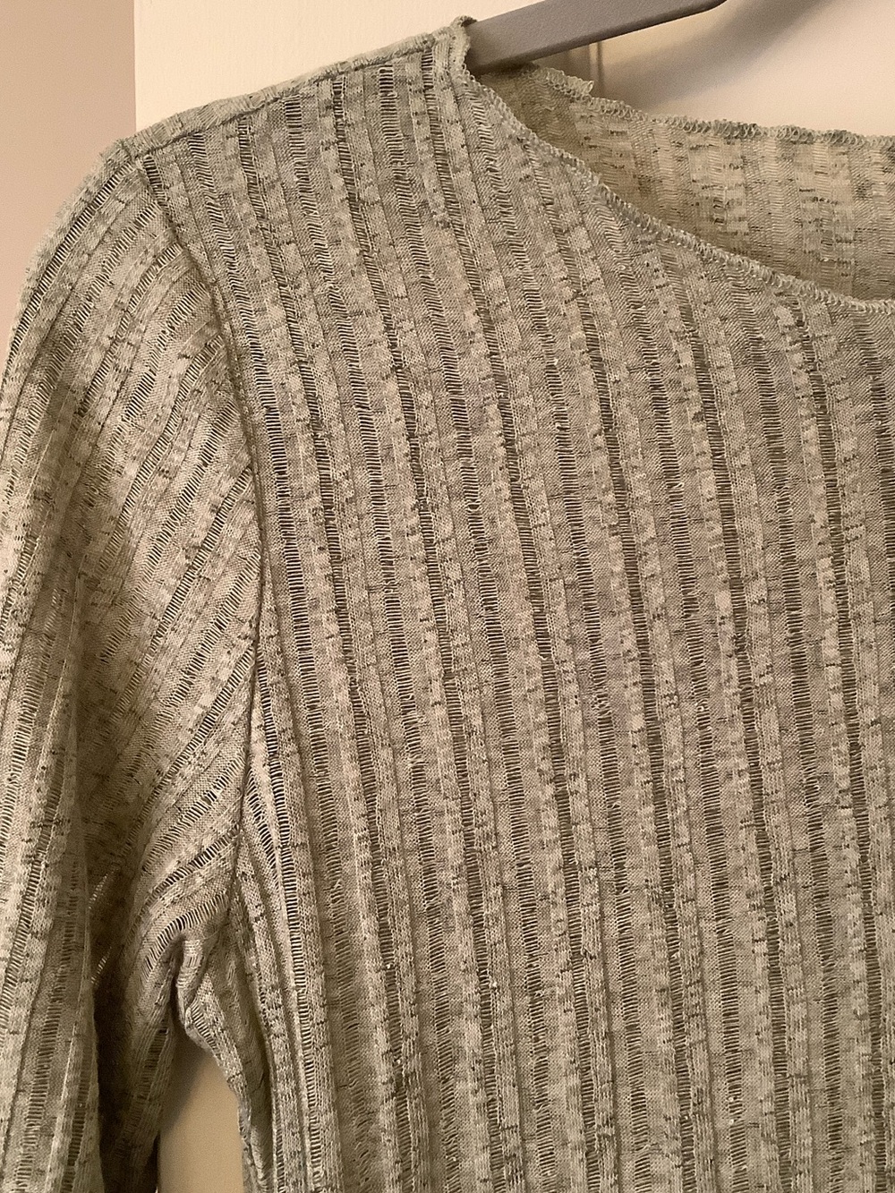 NATURAL LIFE Sage Green Ribbed Long Sleeve Crewneck Top - Picture 4 of 7